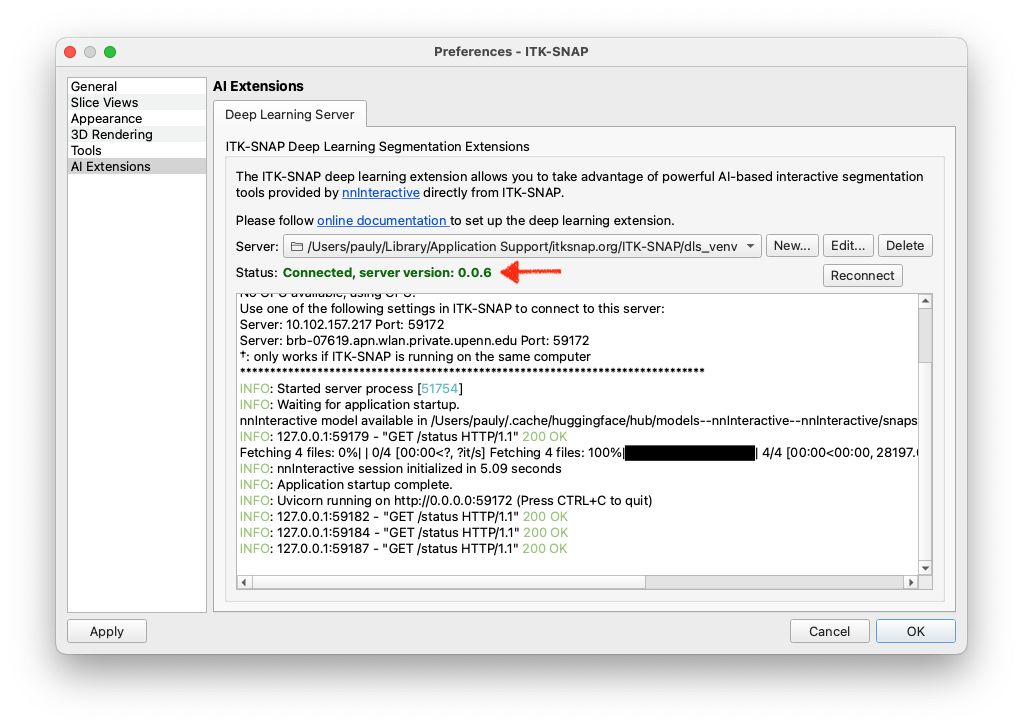 Config window