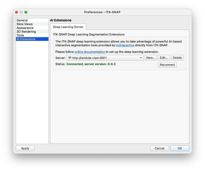 Config window